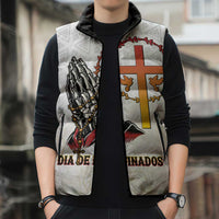 Angola All Souls Day Sleeveless Puffer Jacket Together in Remembrance - Wonder Print Shop