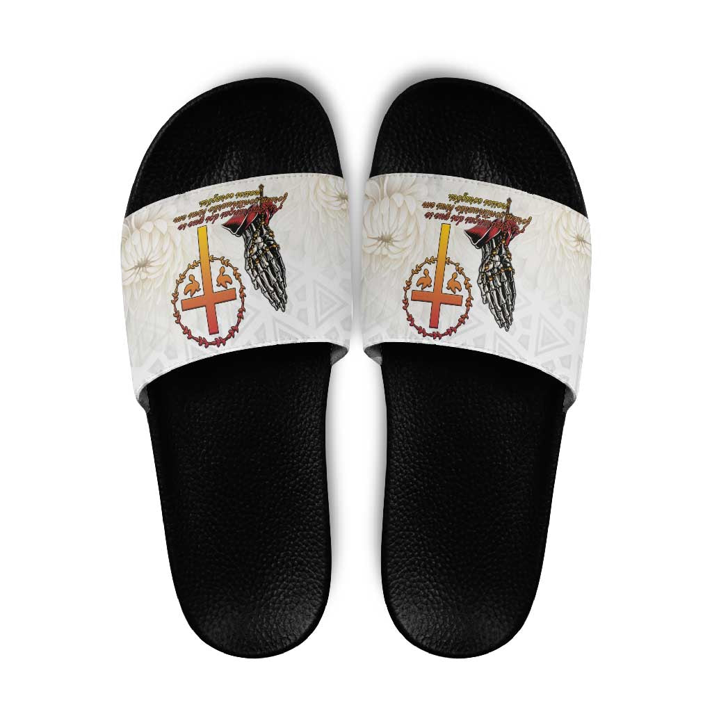 Angola All Souls Day Slide Sandals Together in Remembrance - Wonder Print Shop