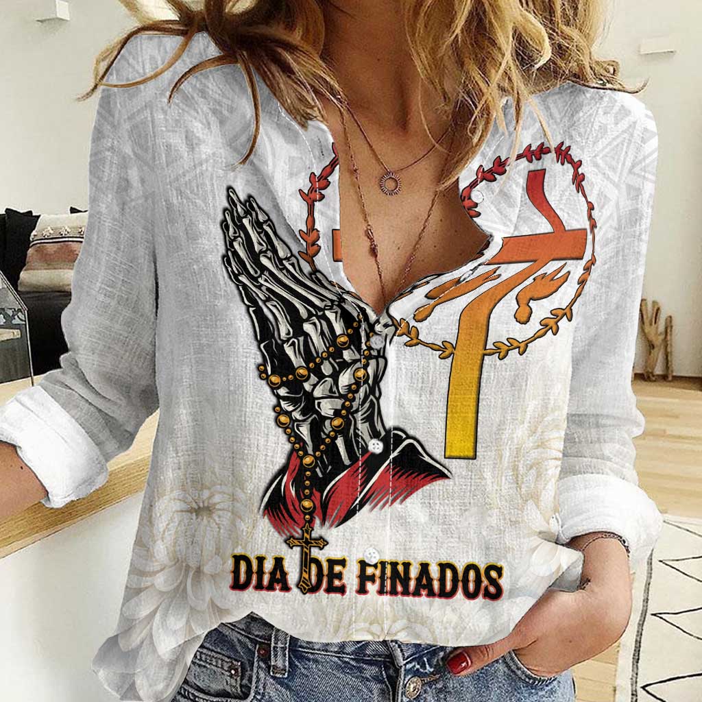 Angola All Souls Day Women Casual Shirt Together in Remembrance - Wonder Print Shop