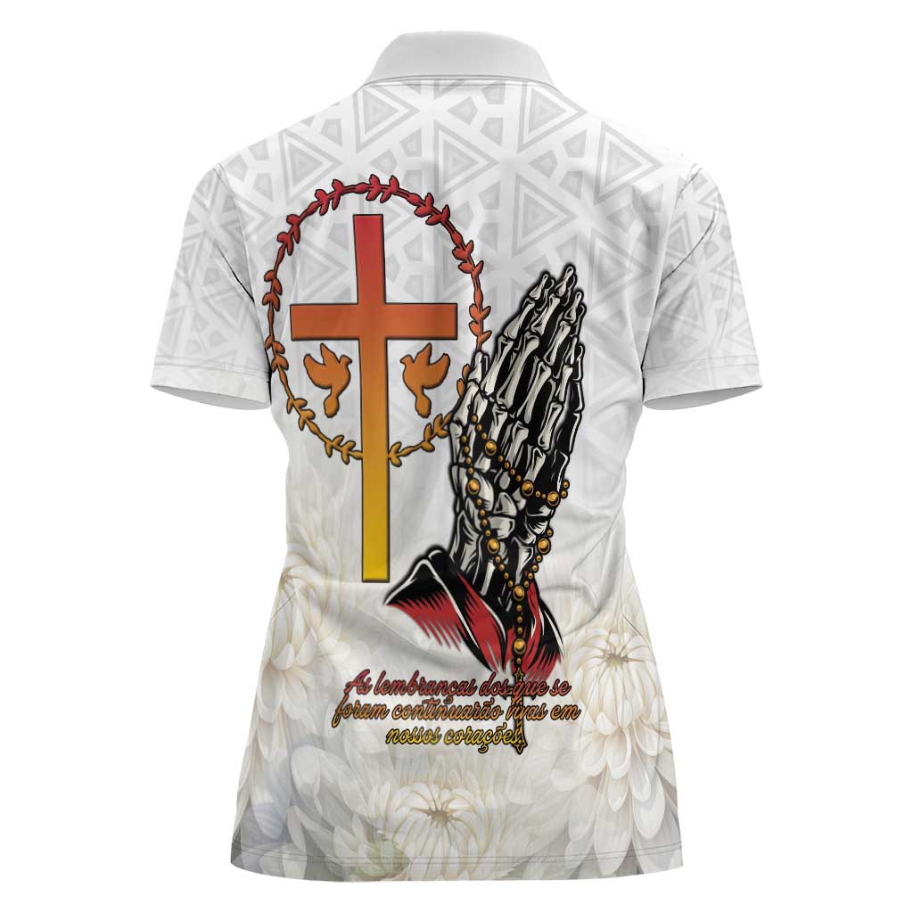 Angola All Souls Day Women Polo Shirt Together in Remembrance - Wonder Print Shop