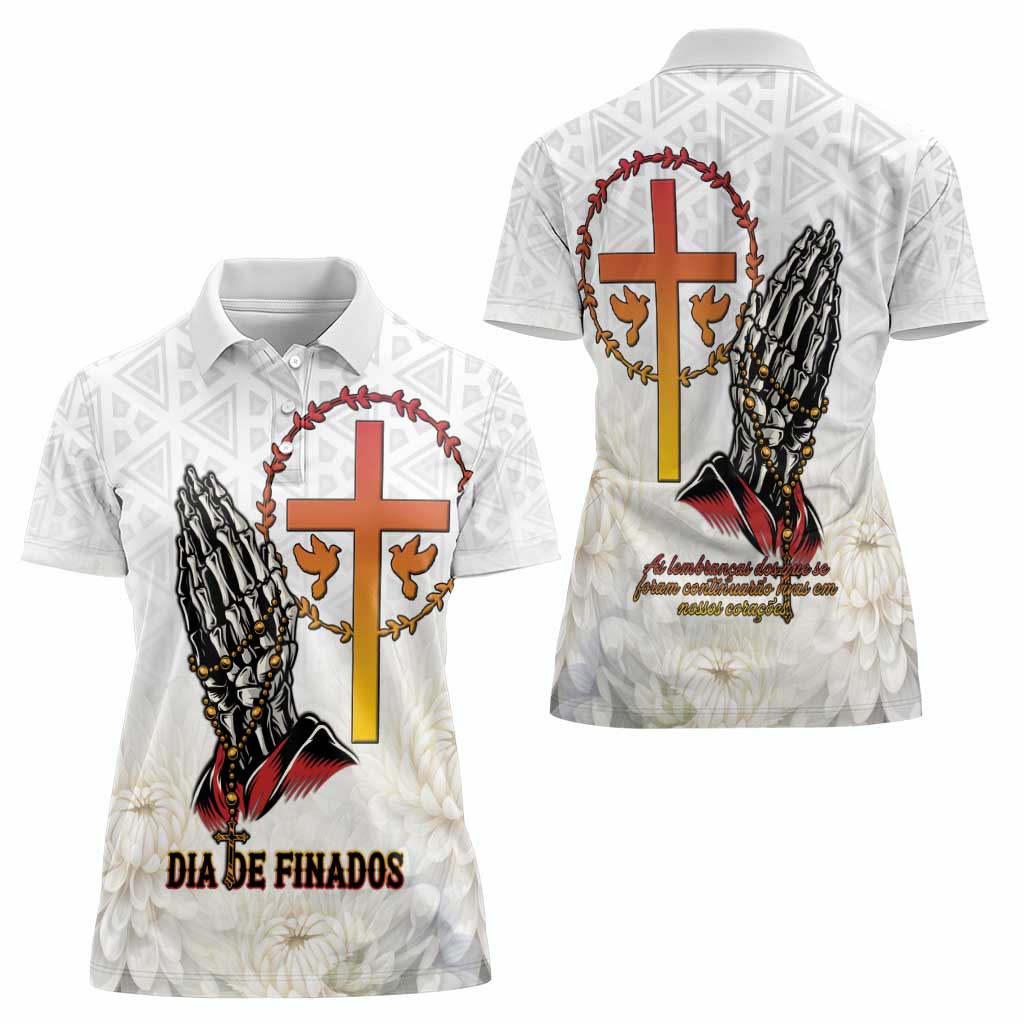 Angola All Souls Day Women Polo Shirt Together in Remembrance - Wonder Print Shop