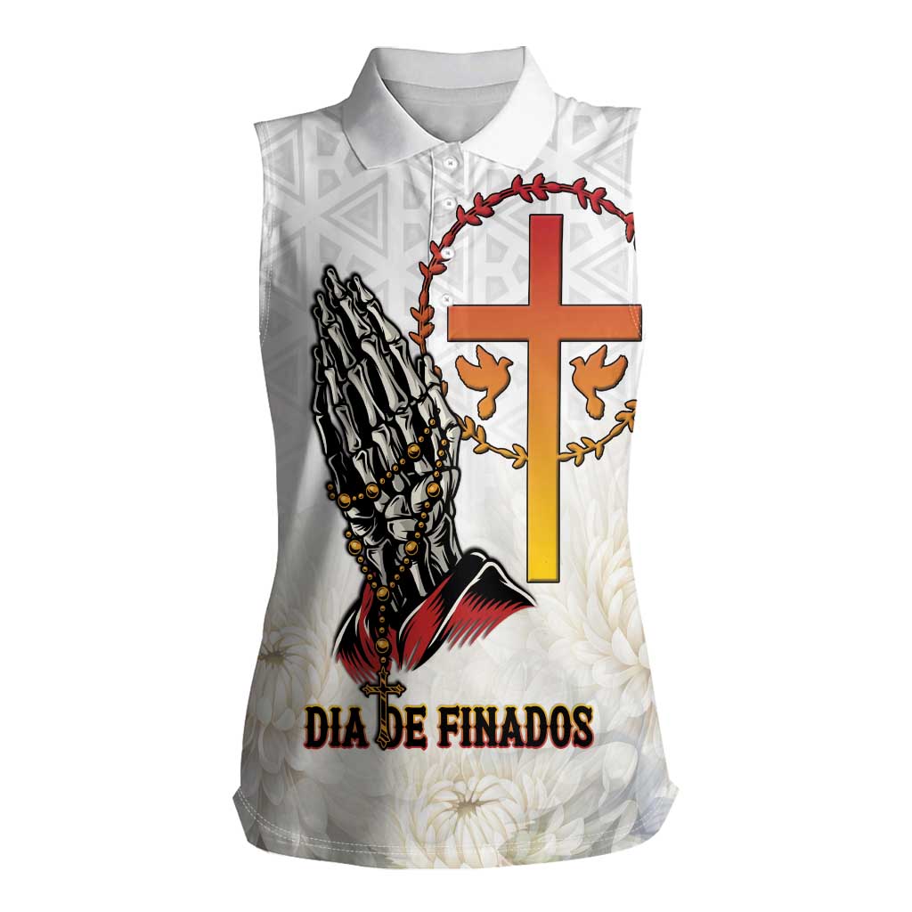 Angola All Souls Day Women Sleeveless Polo Shirt Together in Remembrance - Wonder Print Shop