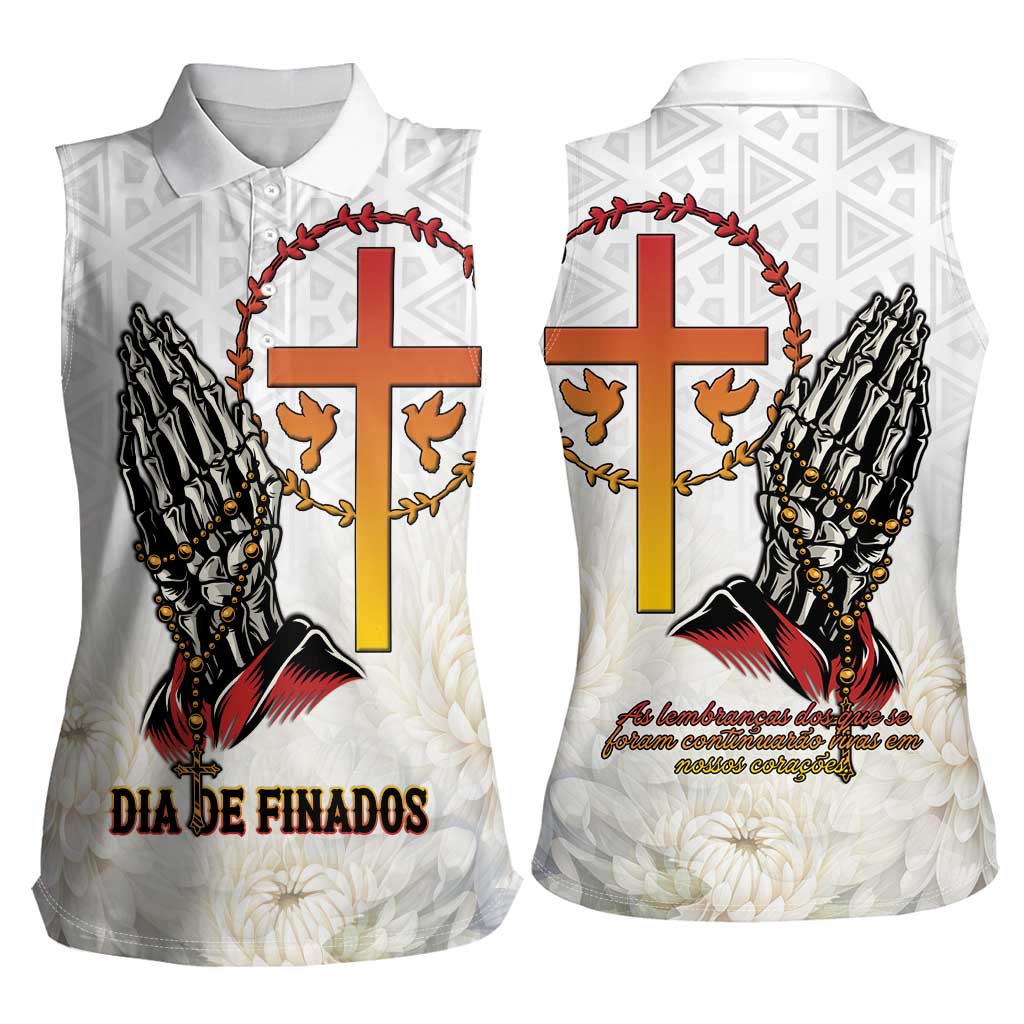 Angola All Souls Day Women Sleeveless Polo Shirt Together in Remembrance - Wonder Print Shop