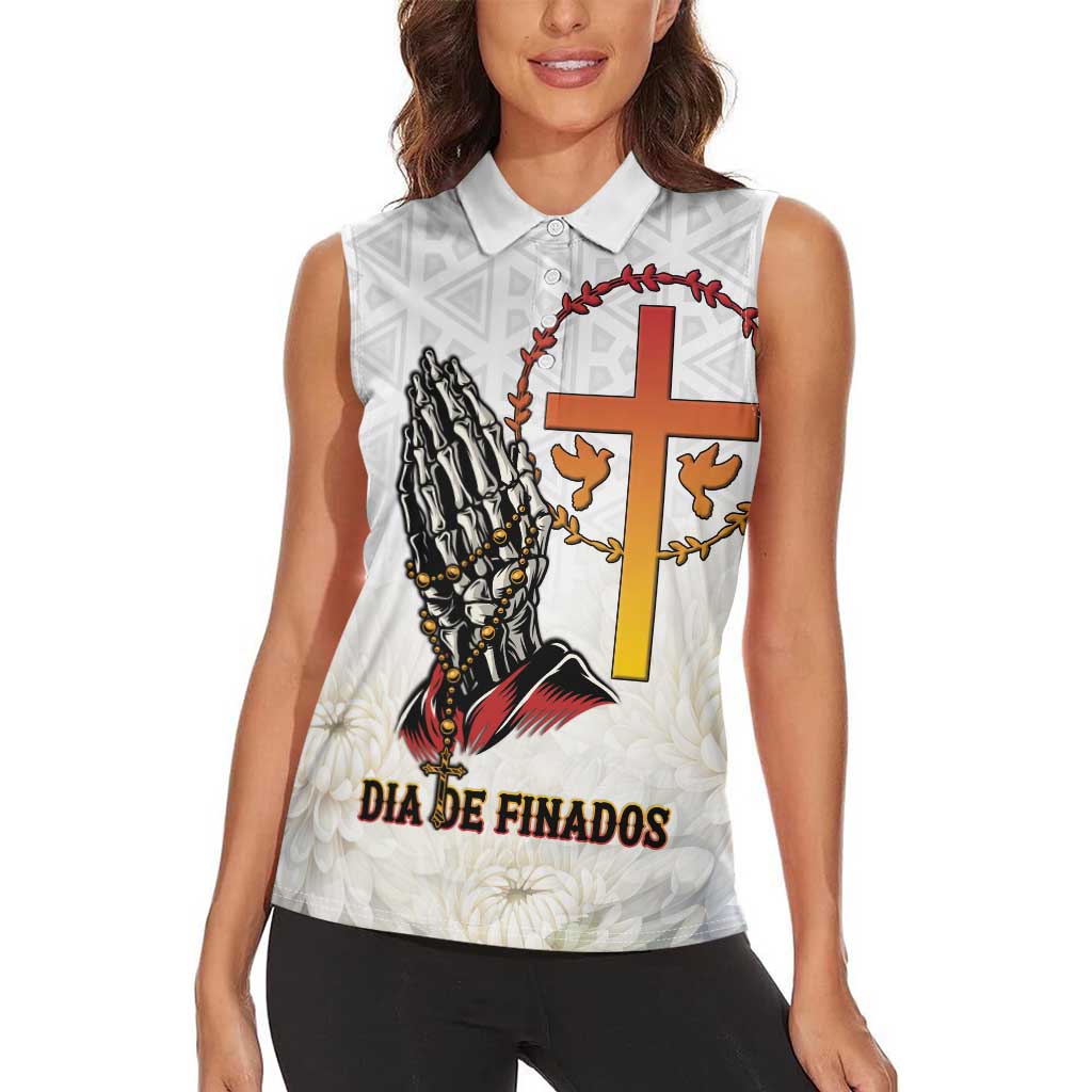 Angola All Souls Day Women Sleeveless Polo Shirt Together in Remembrance - Wonder Print Shop