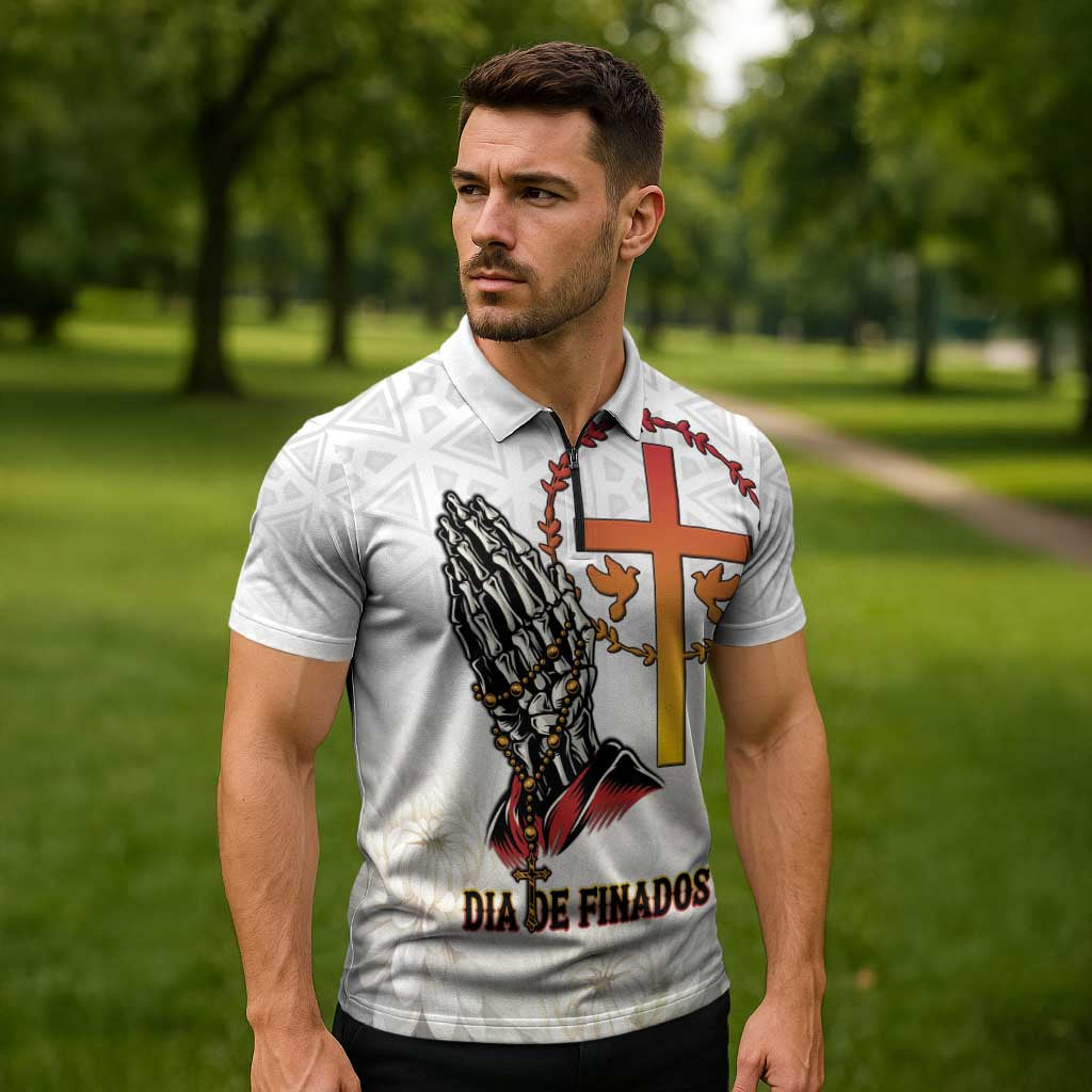 Angola All Souls Day Zipper Polo Shirt Together in Remembrance - Wonder Print Shop