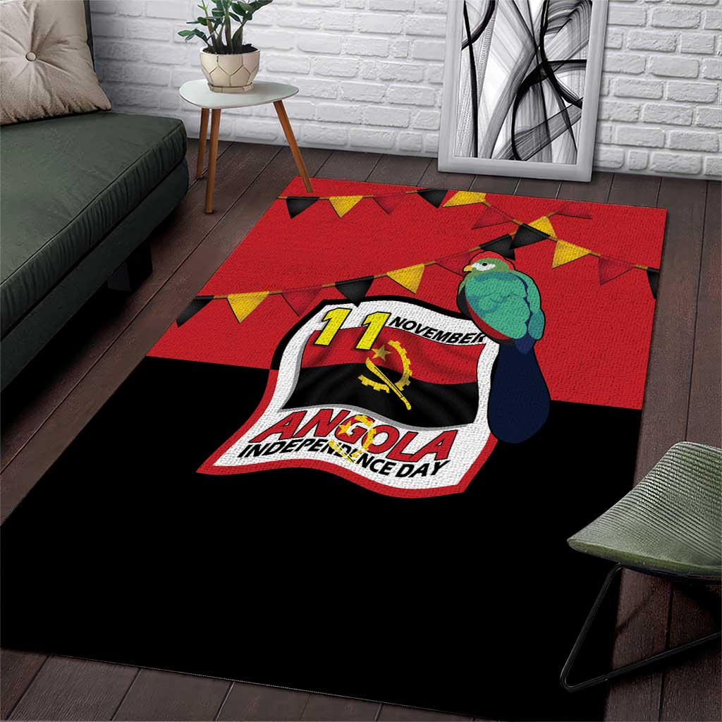 Happy Angola Area Rug 50 Years of Independence - Wonder Print Shop