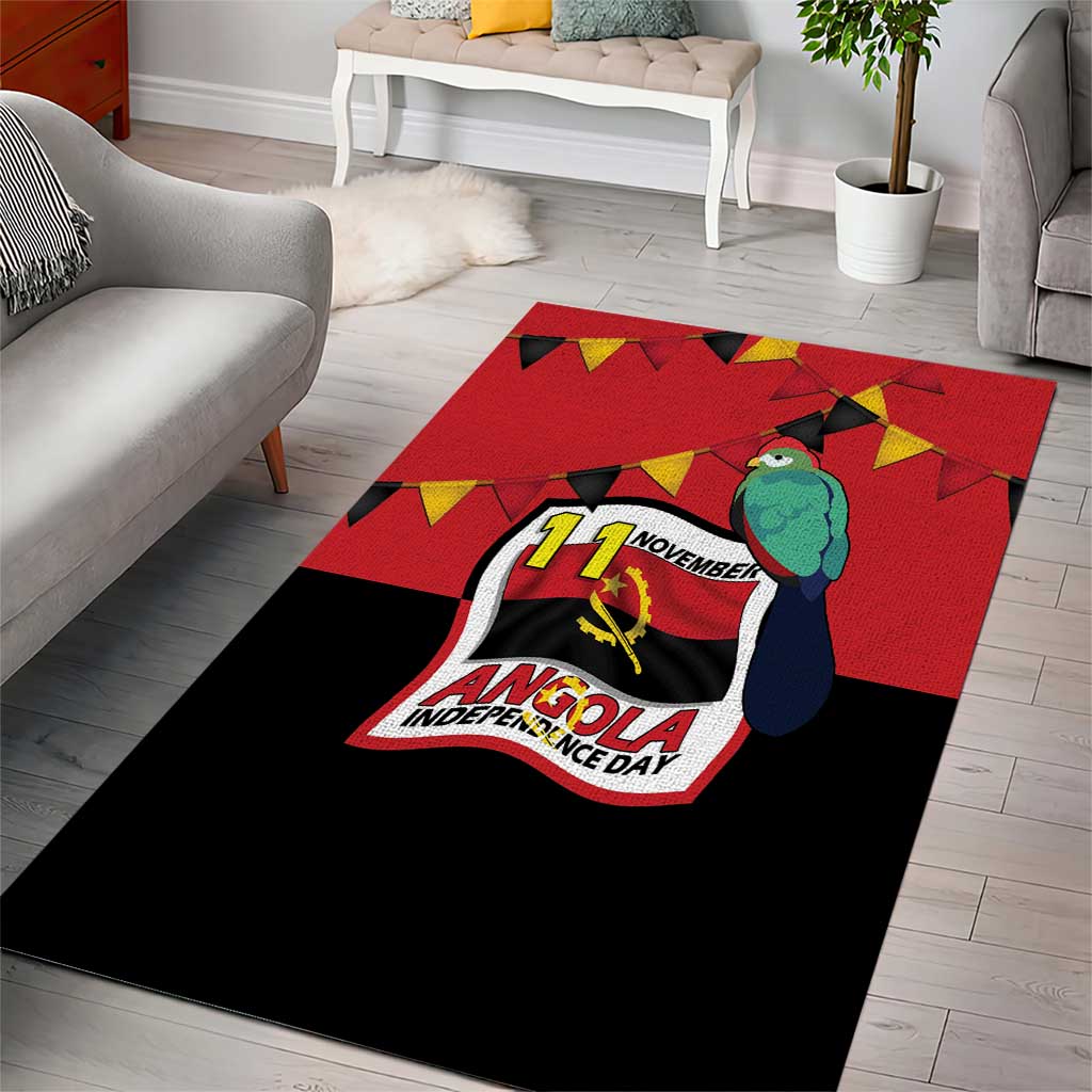 Happy Angola Area Rug 50 Years of Independence - Wonder Print Shop
