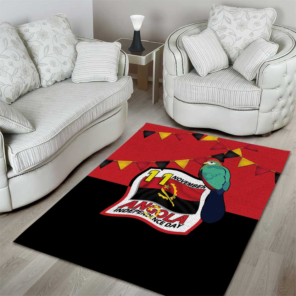 Happy Angola Area Rug 50 Years of Independence - Wonder Print Shop