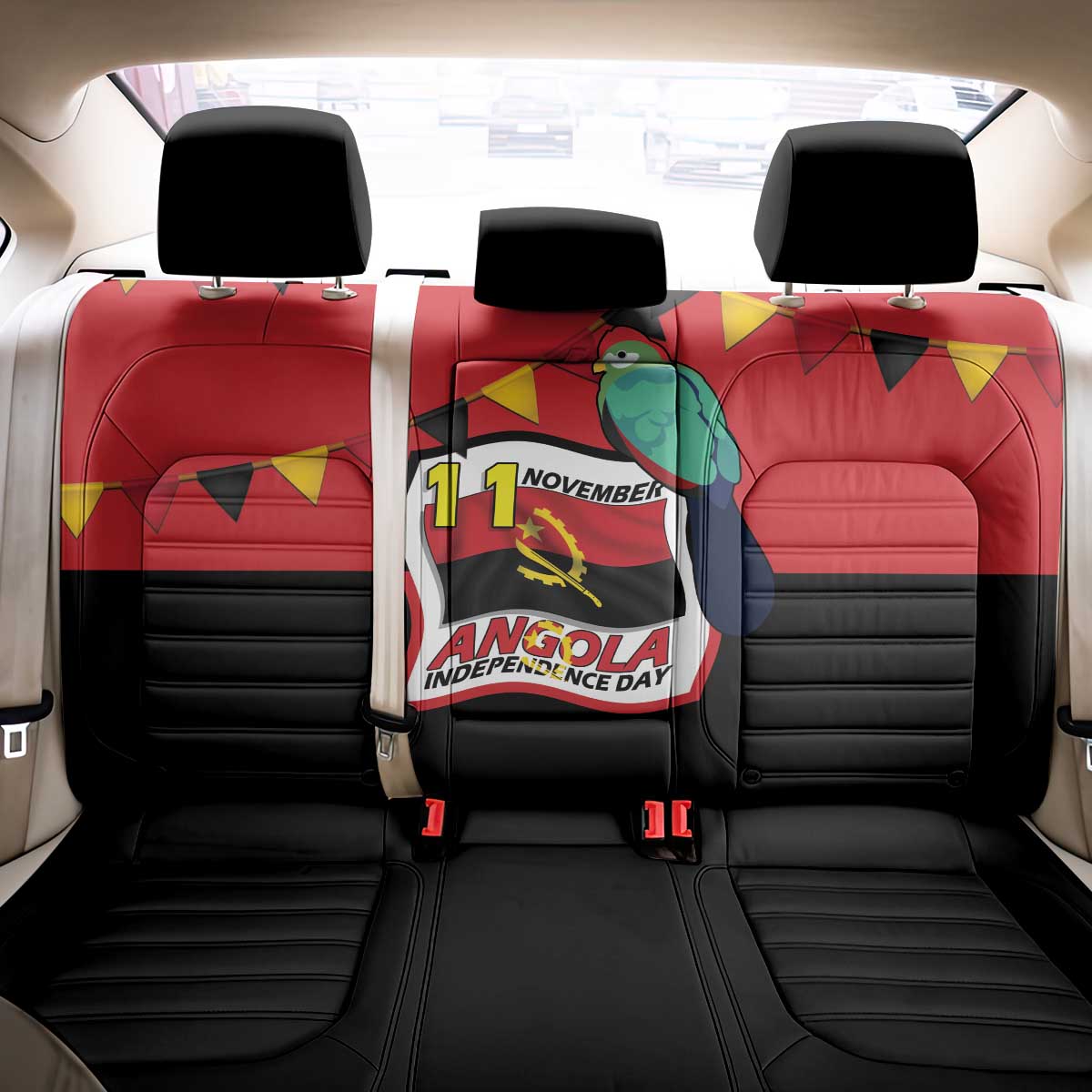 Happy Angola Back Car Seat Cover 50 Years of Independence - Wonder Print Shop