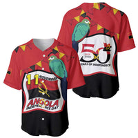 Happy Angola Baseball Jersey 50 Years of Independence - Wonder Print Shop