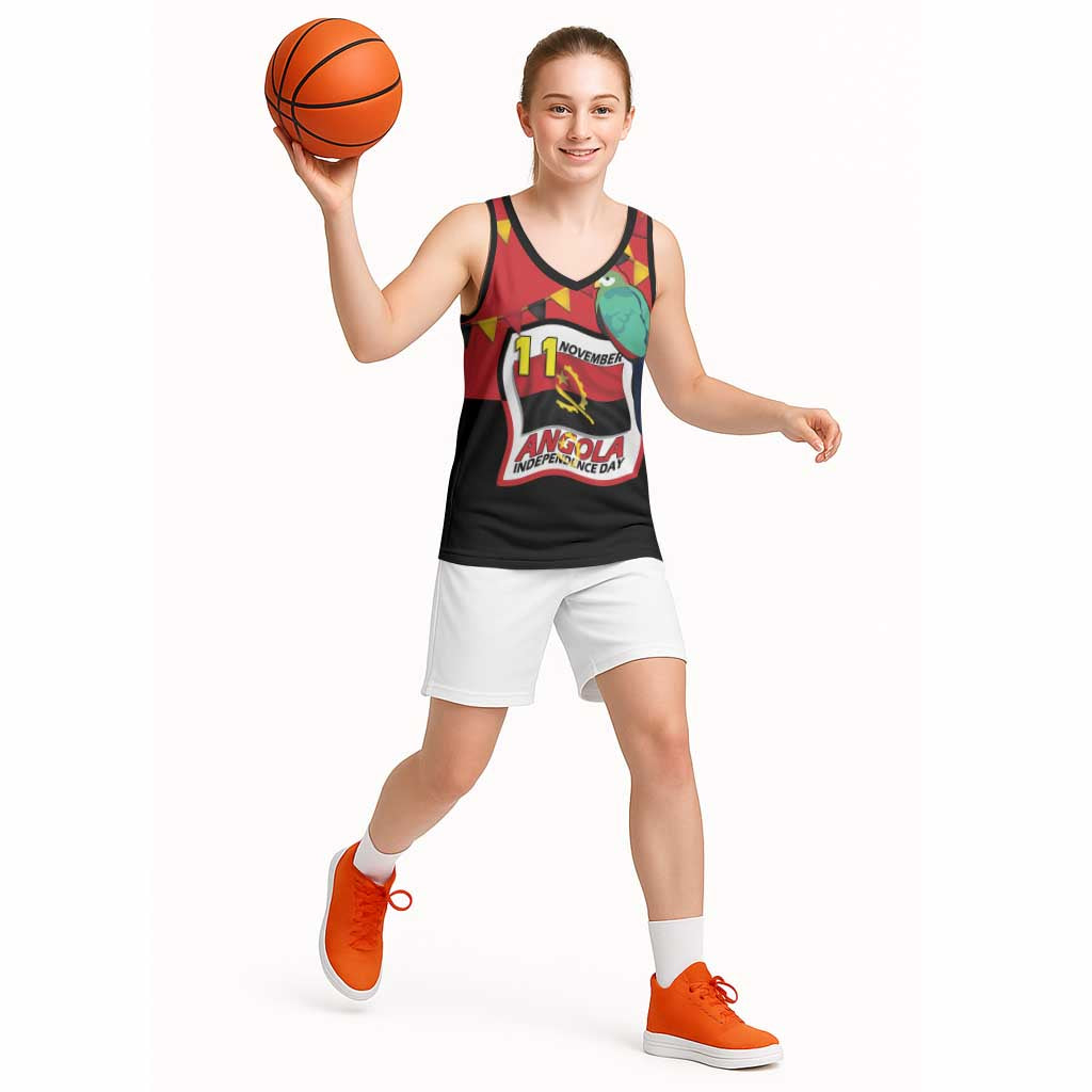Happy Angola Basketball Jersey 50 Years of Independence - Wonder Print Shop