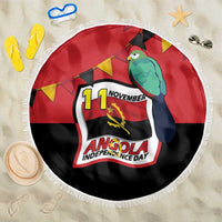 Happy Angola Beach Blanket 50 Years of Independence - Wonder Print Shop