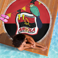 Happy Angola Beach Blanket 50 Years of Independence - Wonder Print Shop