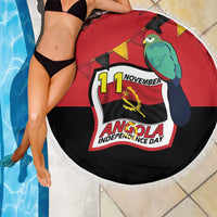 Happy Angola Beach Blanket 50 Years of Independence - Wonder Print Shop