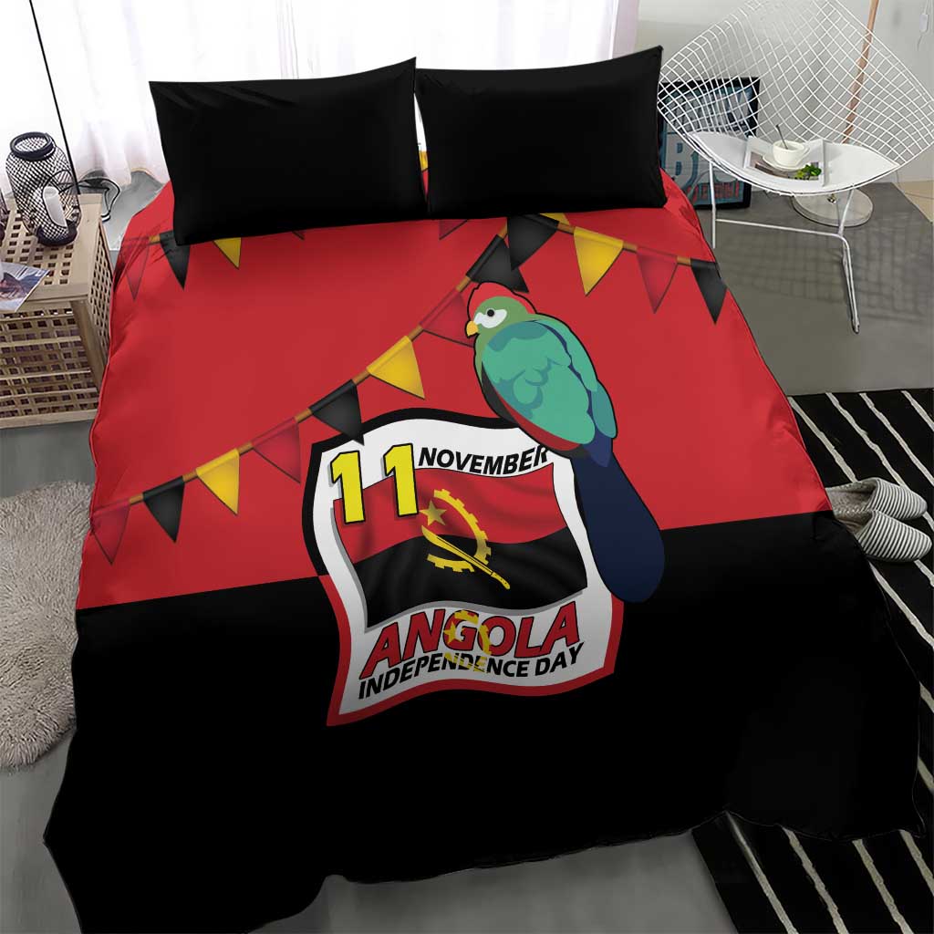 Happy Angola Bedding Set 50 Years of Independence - Wonder Print Shop