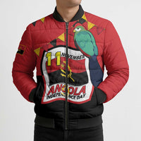 Happy Angola Bomber Puffer Jacket 50 Years of Independence - Wonder Print Shop