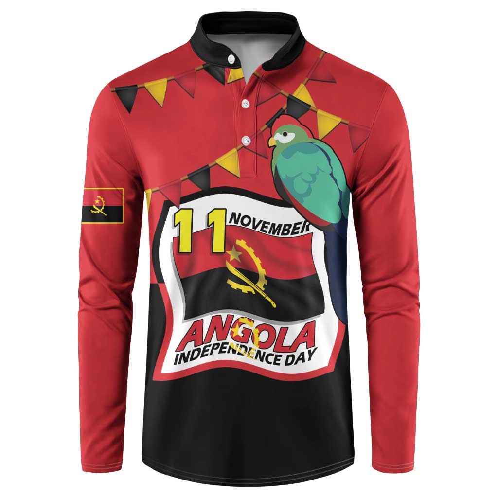 Happy Angola Button Sweatshirt 50 Years of Independence - Wonder Print Shop