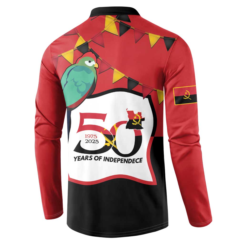 Happy Angola Button Sweatshirt 50 Years of Independence - Wonder Print Shop