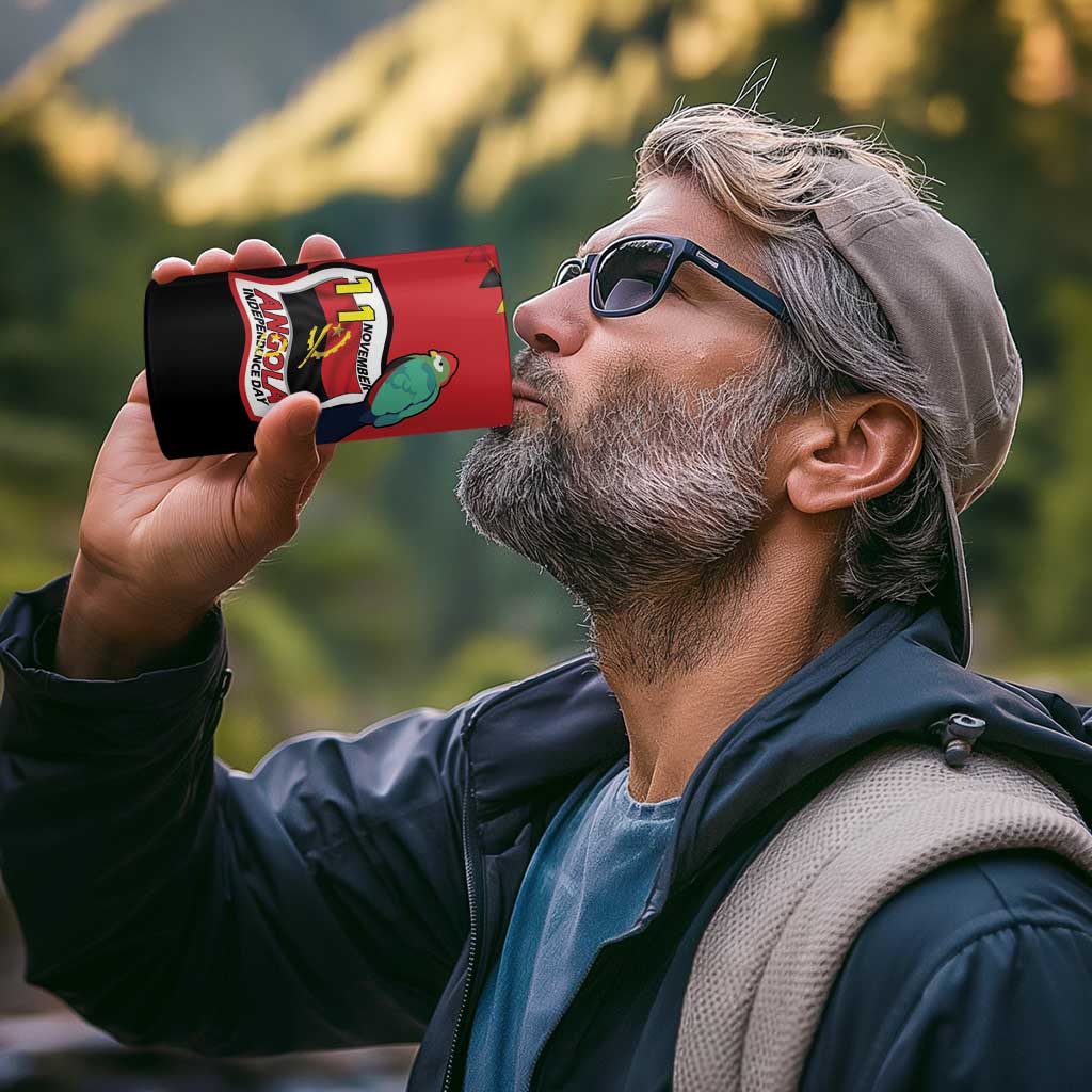 Happy Angola 4 in 1 Can Cooler Tumbler 50 Years of Independence - Wonder Print Shop