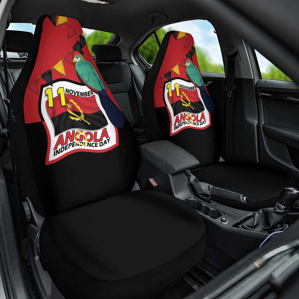 Happy Angola Car Seat Cover 50 Years of Independence - Wonder Print Shop