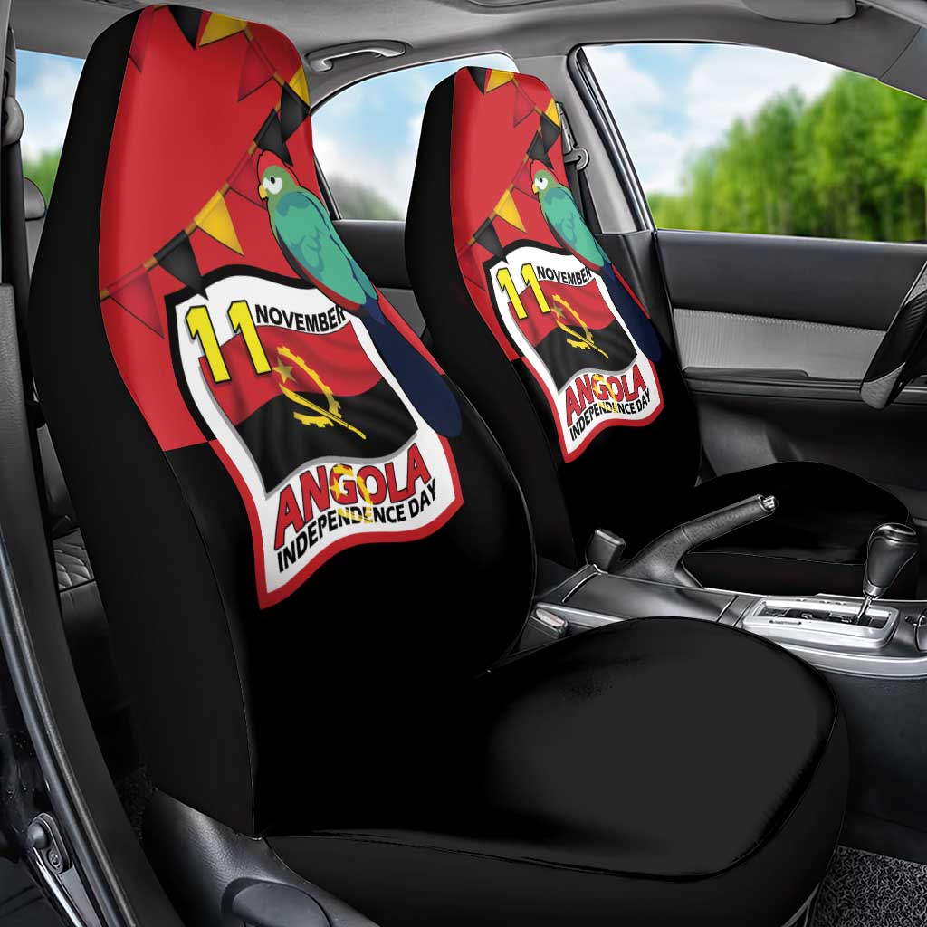 Happy Angola Car Seat Cover 50 Years of Independence - Wonder Print Shop