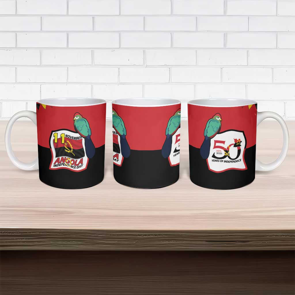 Happy Angola Ceramic Mug 50 Years of Independence - Wonder Print Shop