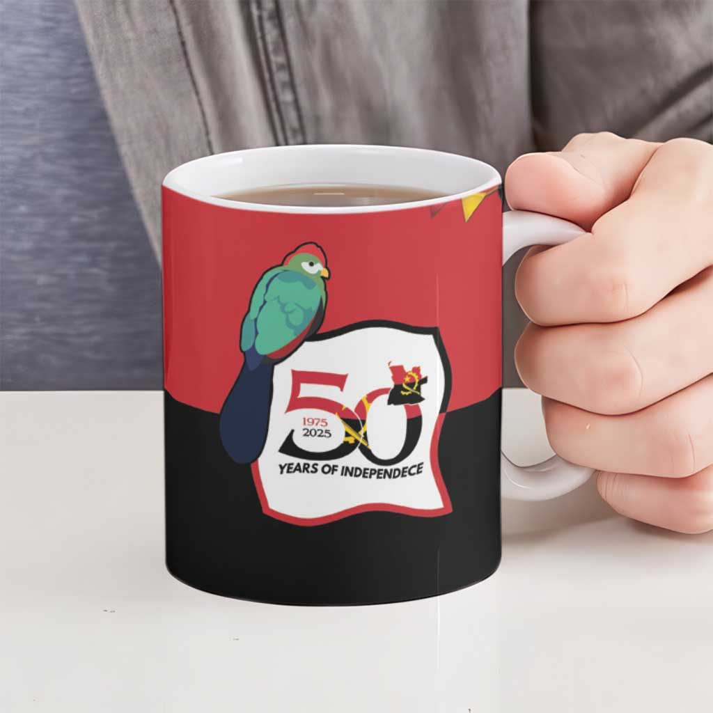 Happy Angola Ceramic Mug 50 Years of Independence - Wonder Print Shop