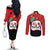 Happy Angola Couples Matching Off The Shoulder Long Sleeve Dress and Long Sleeve Button Shirt 50 Years of Independence - Wonder Print Shop