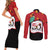 Happy Angola Couples Matching Short Sleeve Bodycon Dress and Long Sleeve Button Shirt 50 Years of Independence - Wonder Print Shop