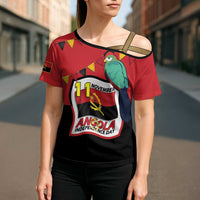 Happy Angola Cross Shoulder Shirt 50 Years of Independence - Wonder Print Shop