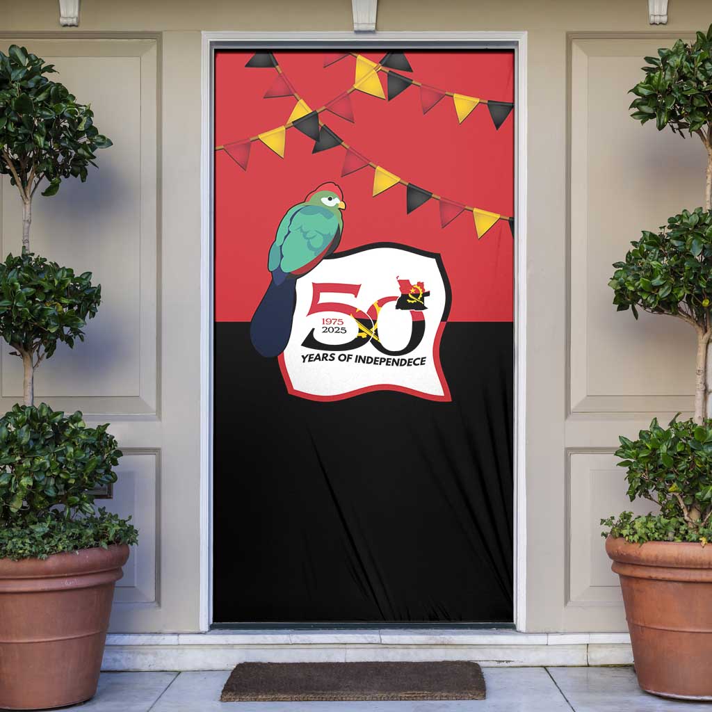 Happy Angola Door Cover 50 Years of Independence - Wonder Print Shop