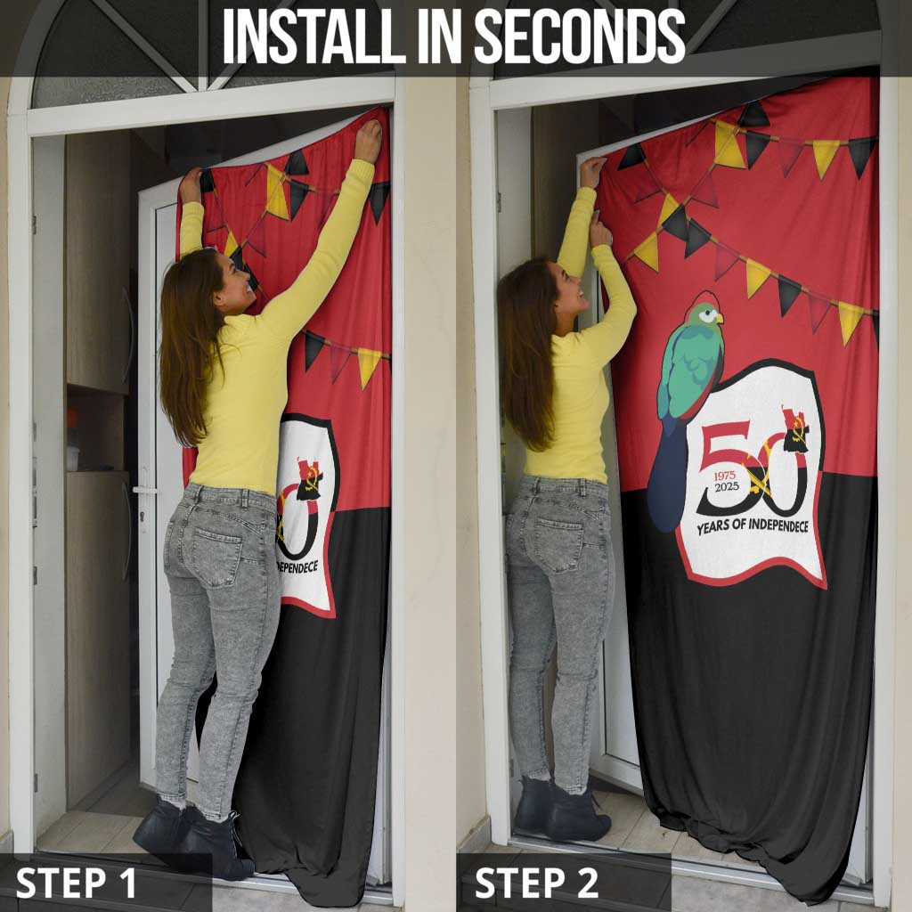 Happy Angola Door Cover 50 Years of Independence - Wonder Print Shop