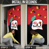 Happy Angola Door Cover 50 Years of Independence - Wonder Print Shop