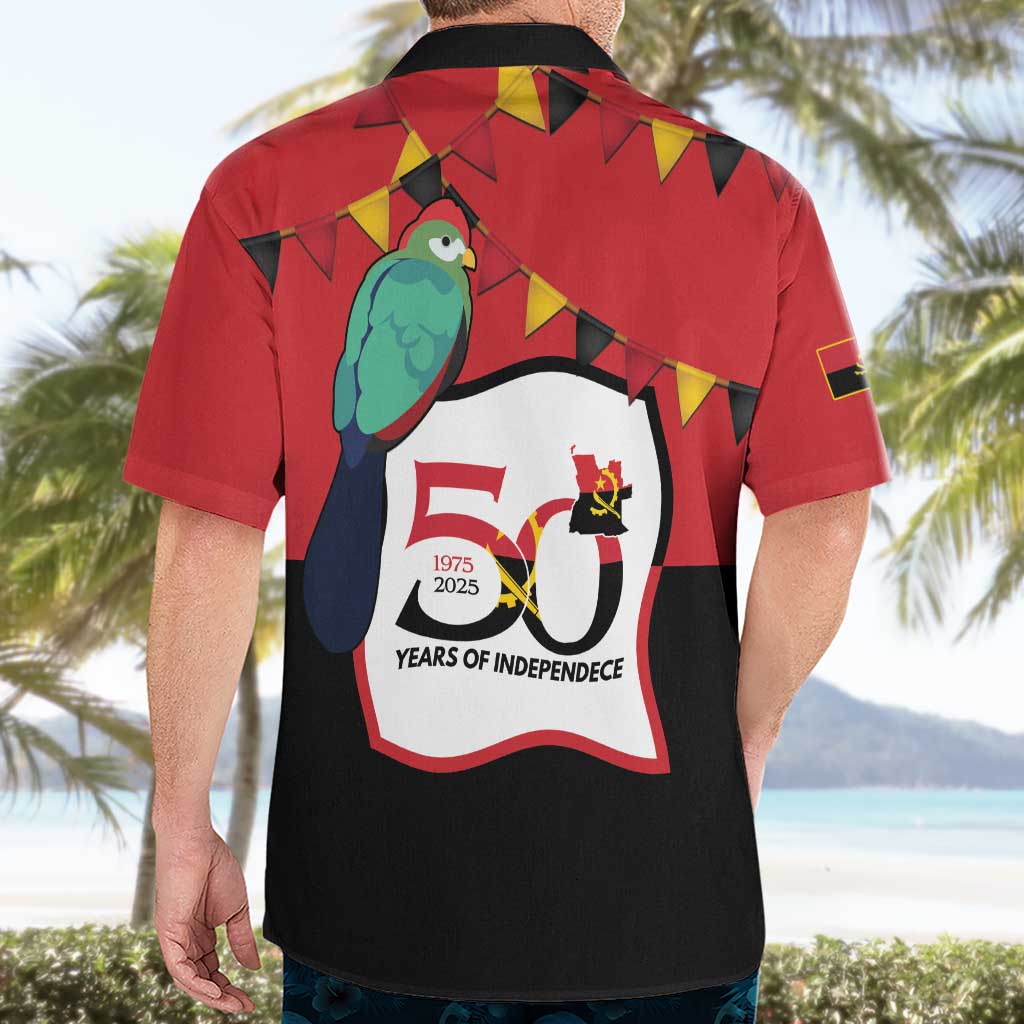 Happy Angola Hawaiian Shirt 50 Years of Independence - Wonder Print Shop