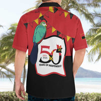 Happy Angola Hawaiian Shirt 50 Years of Independence - Wonder Print Shop