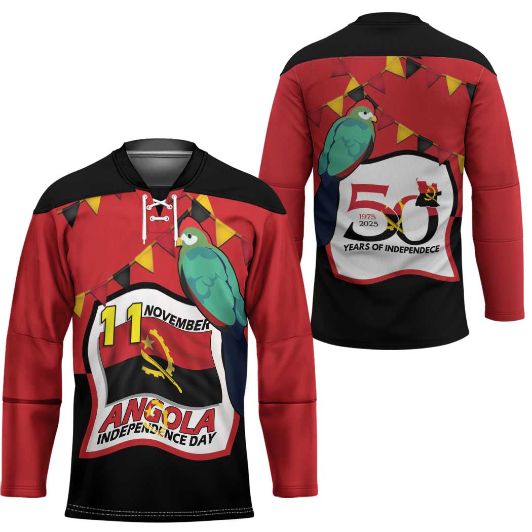 Happy Angola Hockey Jersey 50 Years of Independence - Wonder Print Shop
