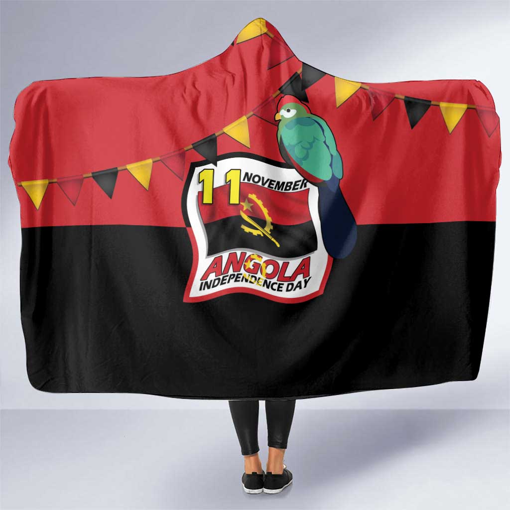 Happy Angola Hooded Blanket 50 Years of Independence - Wonder Print Shop