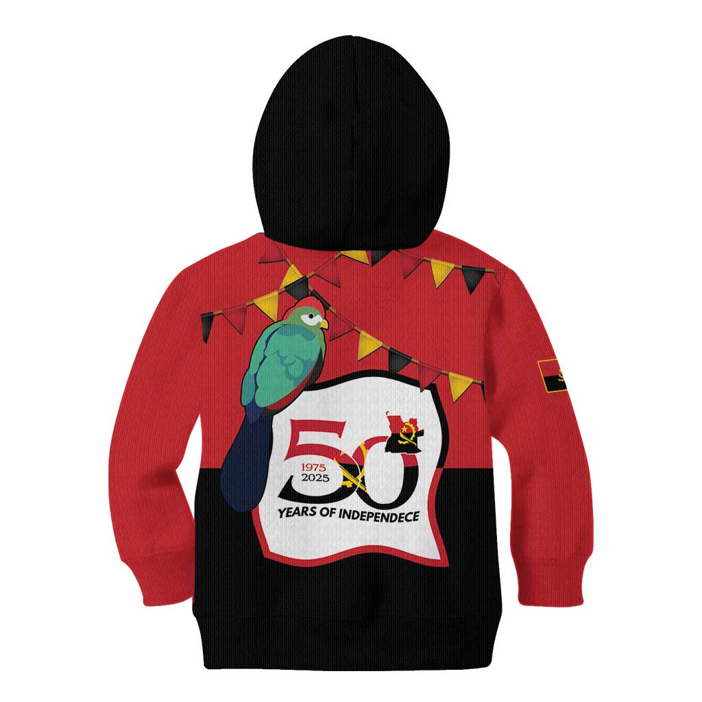 Happy Angola Kid Hoodie 50 Years of Independence - Wonder Print Shop