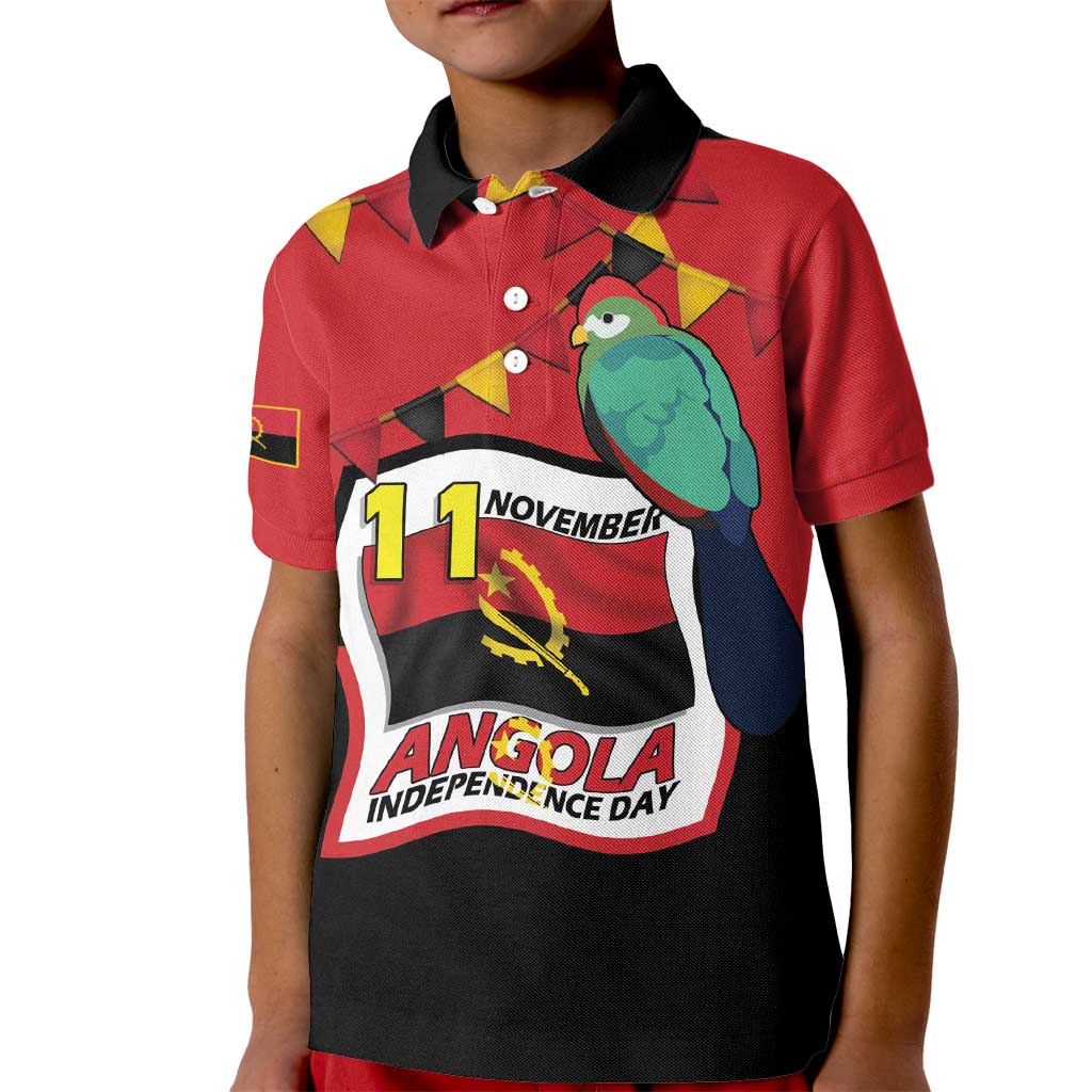 Happy Angola Kid Polo Shirt 50 Years of Independence - Wonder Print Shop