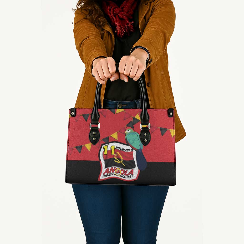 Happy Angola Leather Bag 50 Years of Independence - Wonder Print Shop