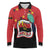 Happy Angola Long Sleeve Polo Shirt 50 Years of Independence - Wonder Print Shop