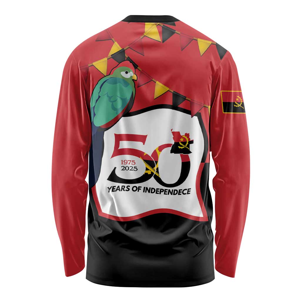 Happy Angola Long Sleeve Shirt 50 Years of Independence - Wonder Print Shop