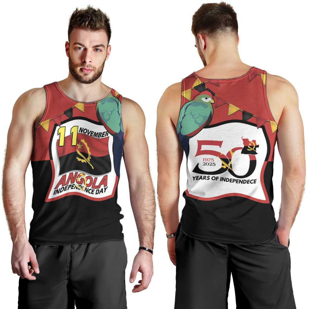 Happy Angola Men Tank Top 50 Years of Independence - Wonder Print Shop