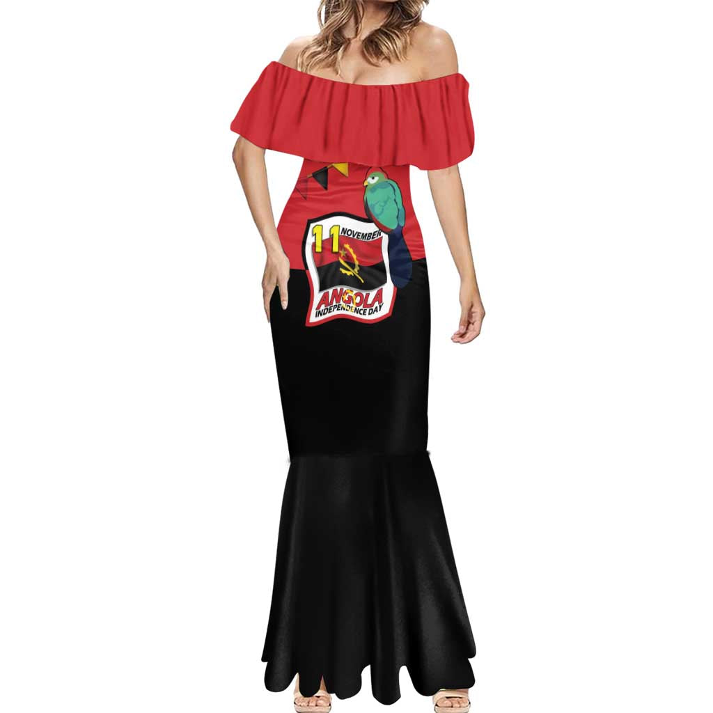 Happy Angola Mermaid Dress 50 Years of Independence - Wonder Print Shop