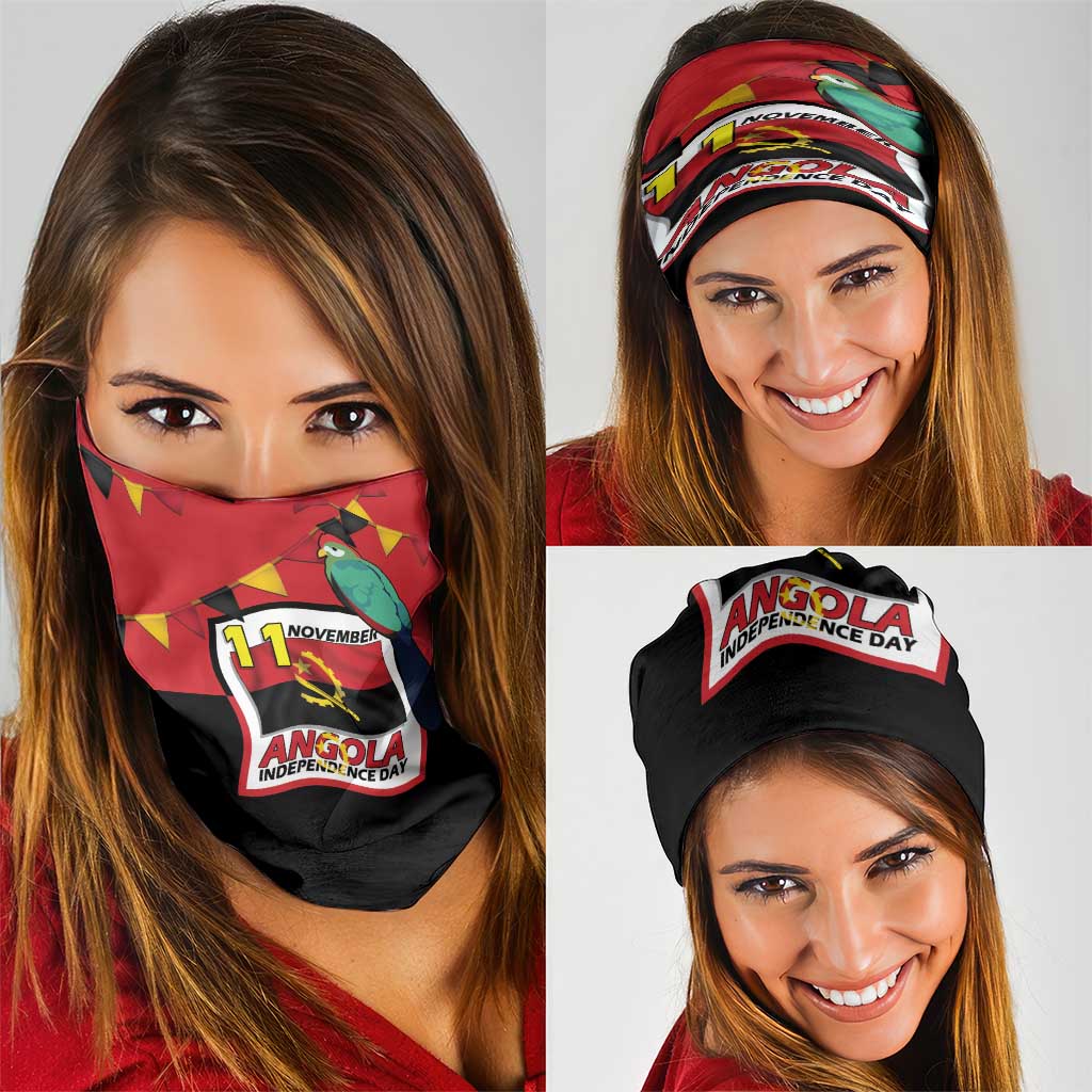 Happy Angola Neck Gaiter 50 Years of Independence - Wonder Print Shop