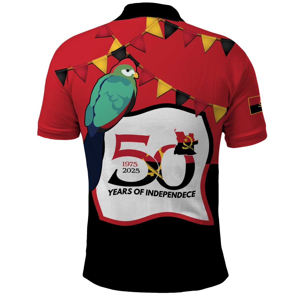 Happy Angola Polo Shirt 50 Years of Independence - Wonder Print Shop