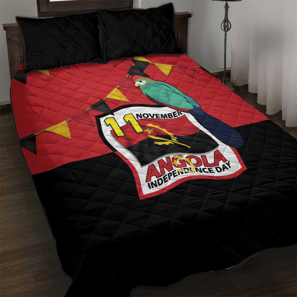Happy Angola Quilt Bed Set 50 Years of Independence - Wonder Print Shop