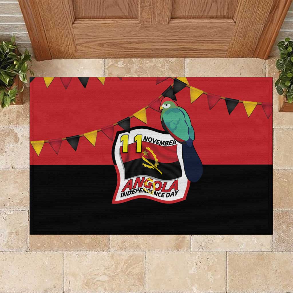 Happy Angola Rubber Doormat 50 Years of Independence - Wonder Print Shop