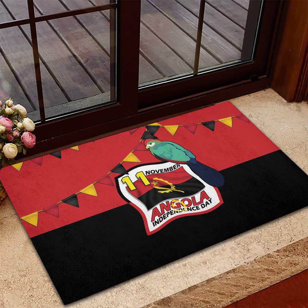 Happy Angola Rubber Doormat 50 Years of Independence - Wonder Print Shop