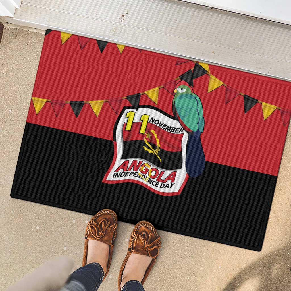 Happy Angola Rubber Doormat 50 Years of Independence - Wonder Print Shop